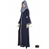 Front open abaya- Blue  Front open abaya- Blue